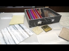 Icy Blue Gradient Laminated Glass Shower Enclosure Indoor Partition Wall